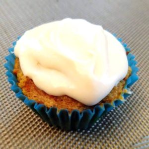 Carrot Cupcakes with Cream “Cheese” Topping (low carb or paleo)